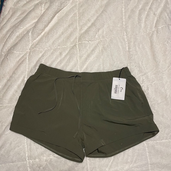 XL Zyia Olive Summer Shorts - Picture 2 of 7